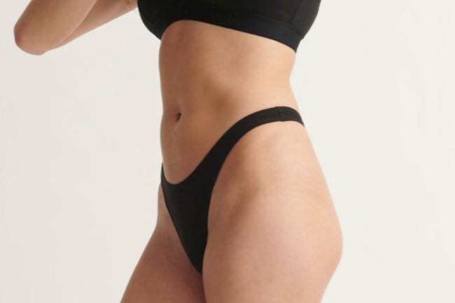 Graysen High Cut Thong|Black