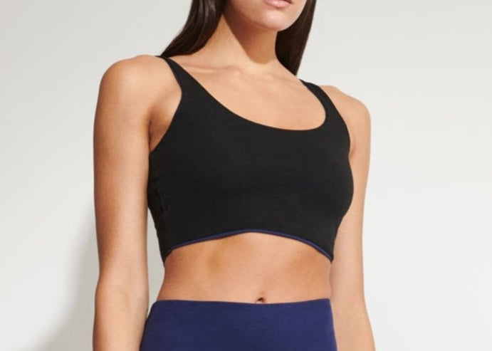 Clio Crop Top|Reversible Eclipse/Black