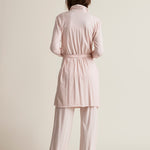 Basic Double Layer Wrap Robe|Pearl Pink