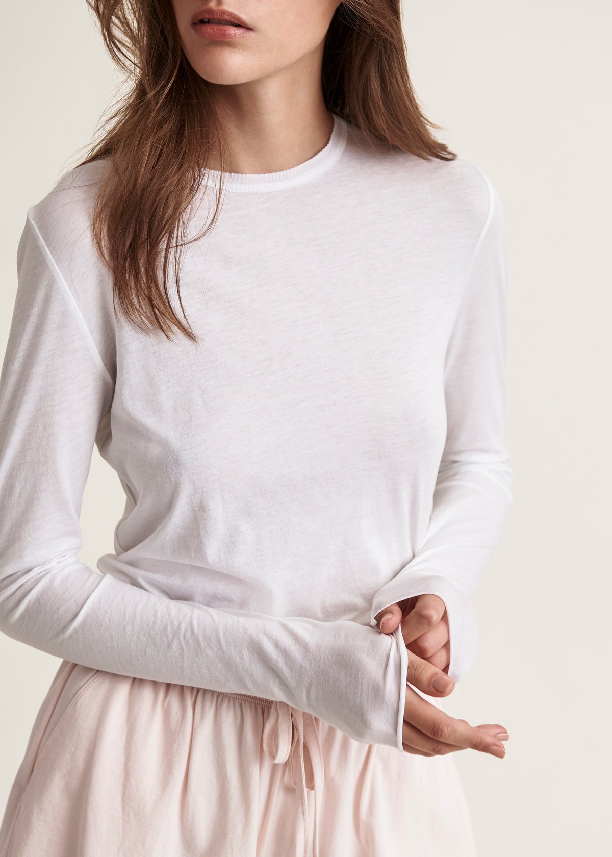Long Sleeve Tee|White
